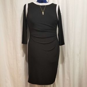 Chaps black and white dress